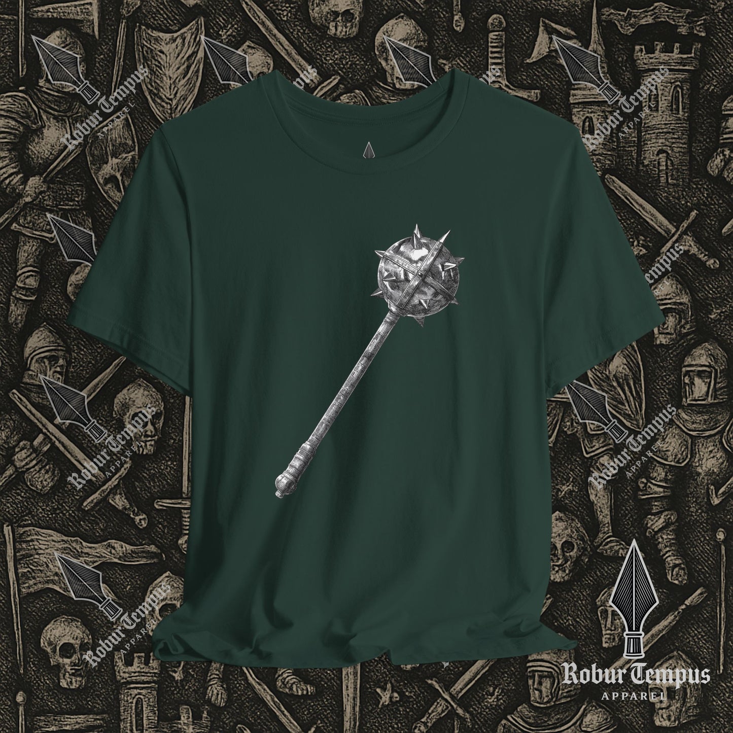 "The Skull Basher" Medieval Mace Graphic T-Shirt