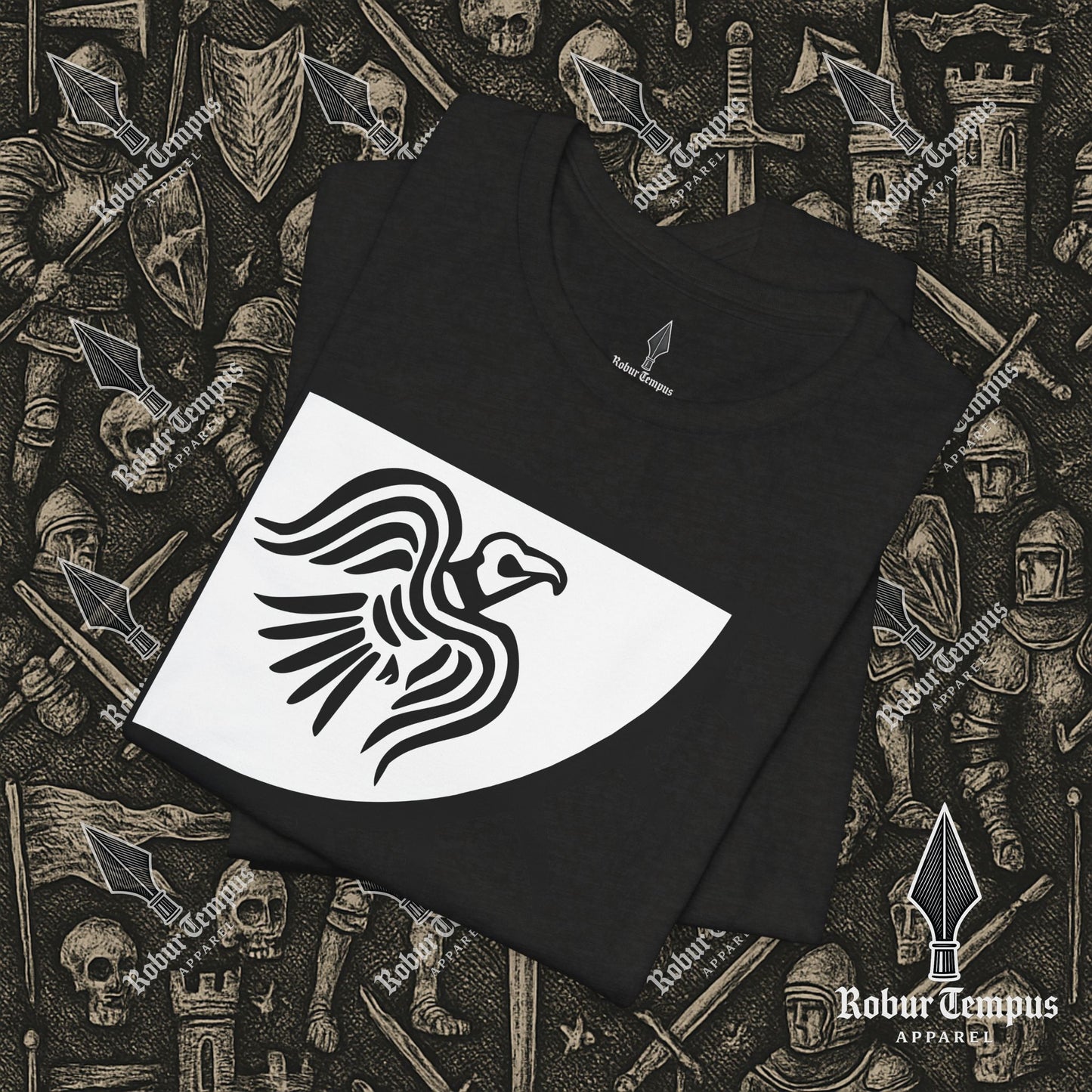 Norse Raven Banner Graphic T-Shirt