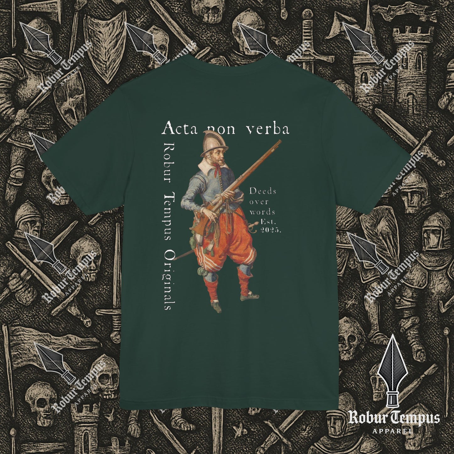 Acta non verba back print T-Shirt