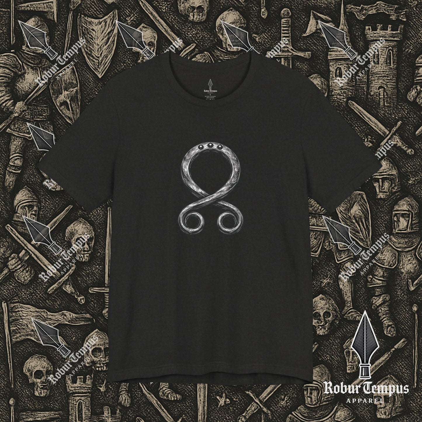 Steel Troll Cross Norse Charm Graphic T-Shirt