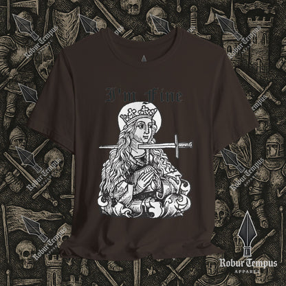 I'm Fine Dark Humor Graphic T-Shirt