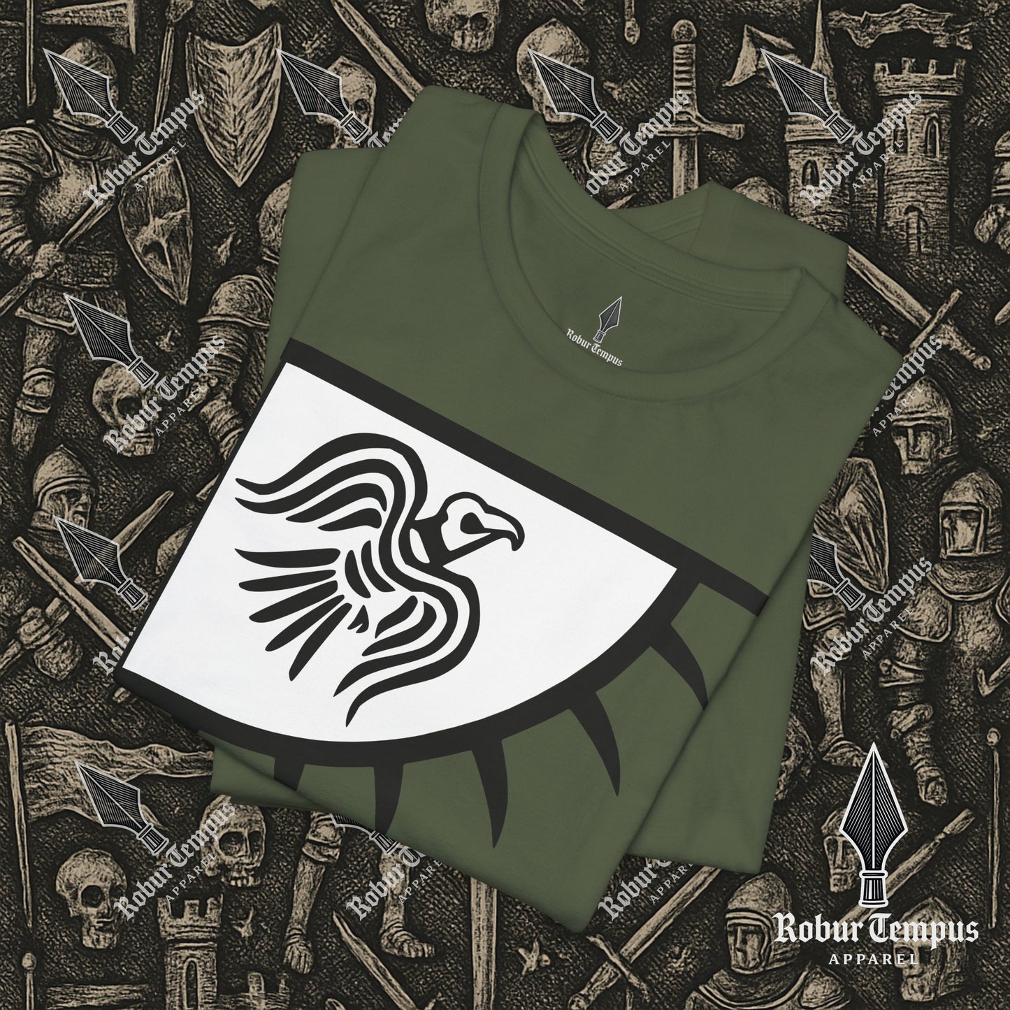 Norse Raven Banner Graphic T-Shirt