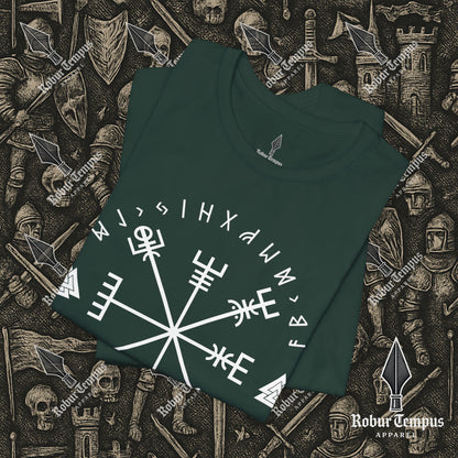 Vegvisir Runic Lettering T-Shirt