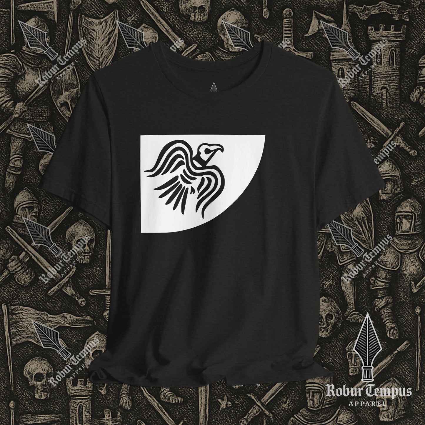 Norse Raven Banner Graphic T-Shirt