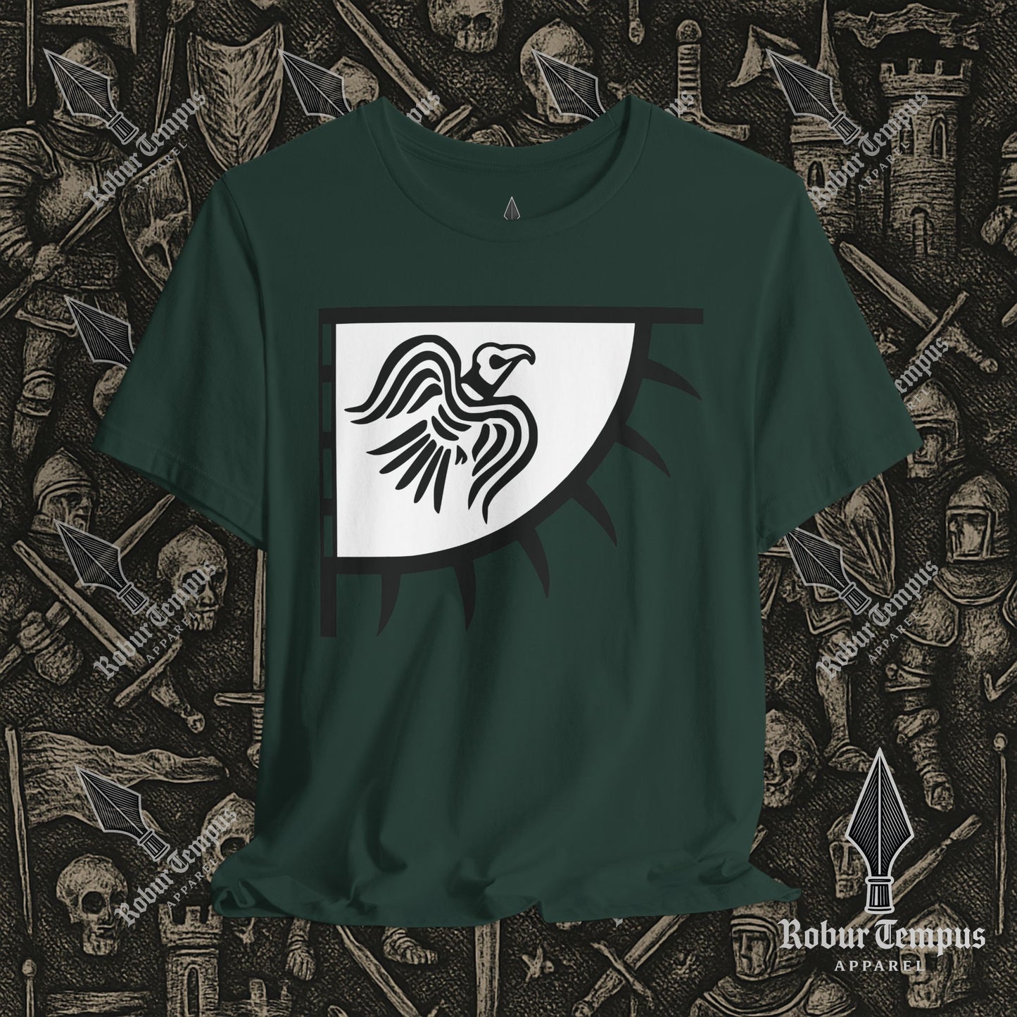 Norse Raven Banner Graphic T-Shirt