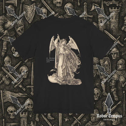 St Michael Schongauer back print T-Shirt