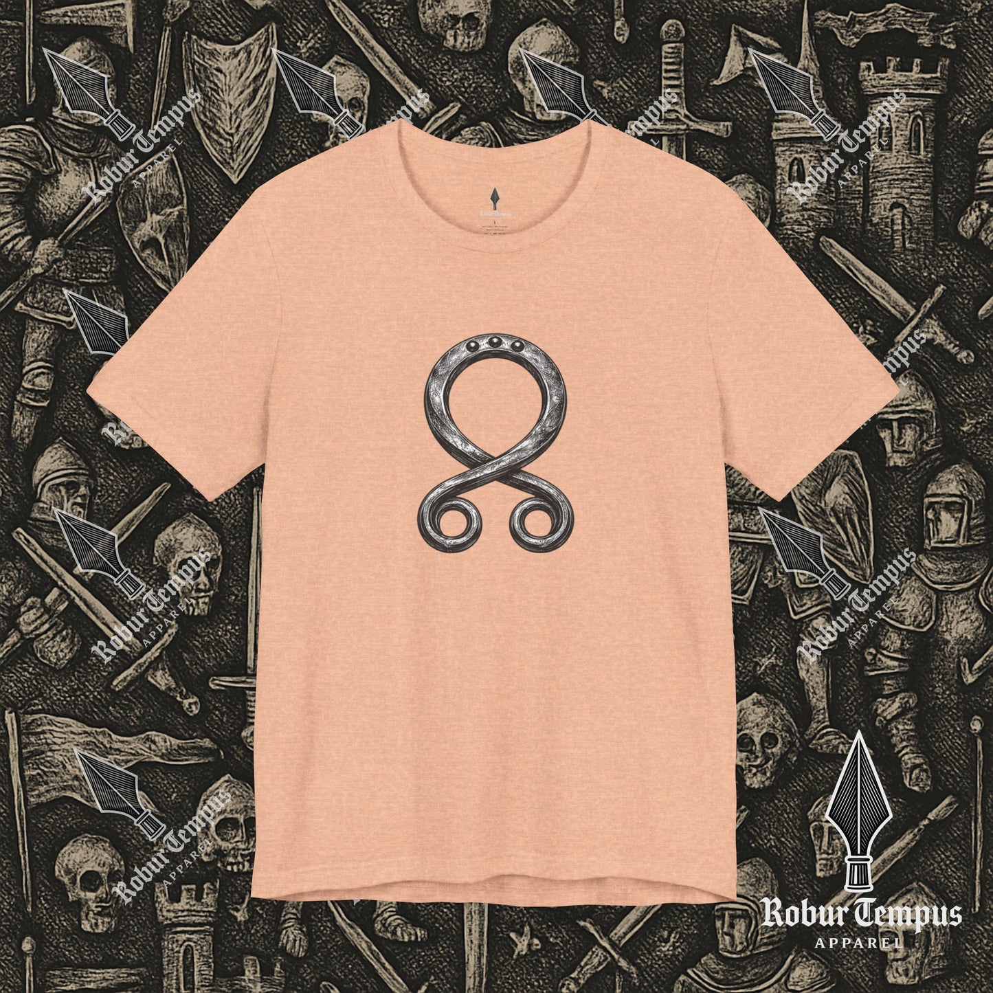 Steel Troll Cross Norse Charm Graphic T-Shirt