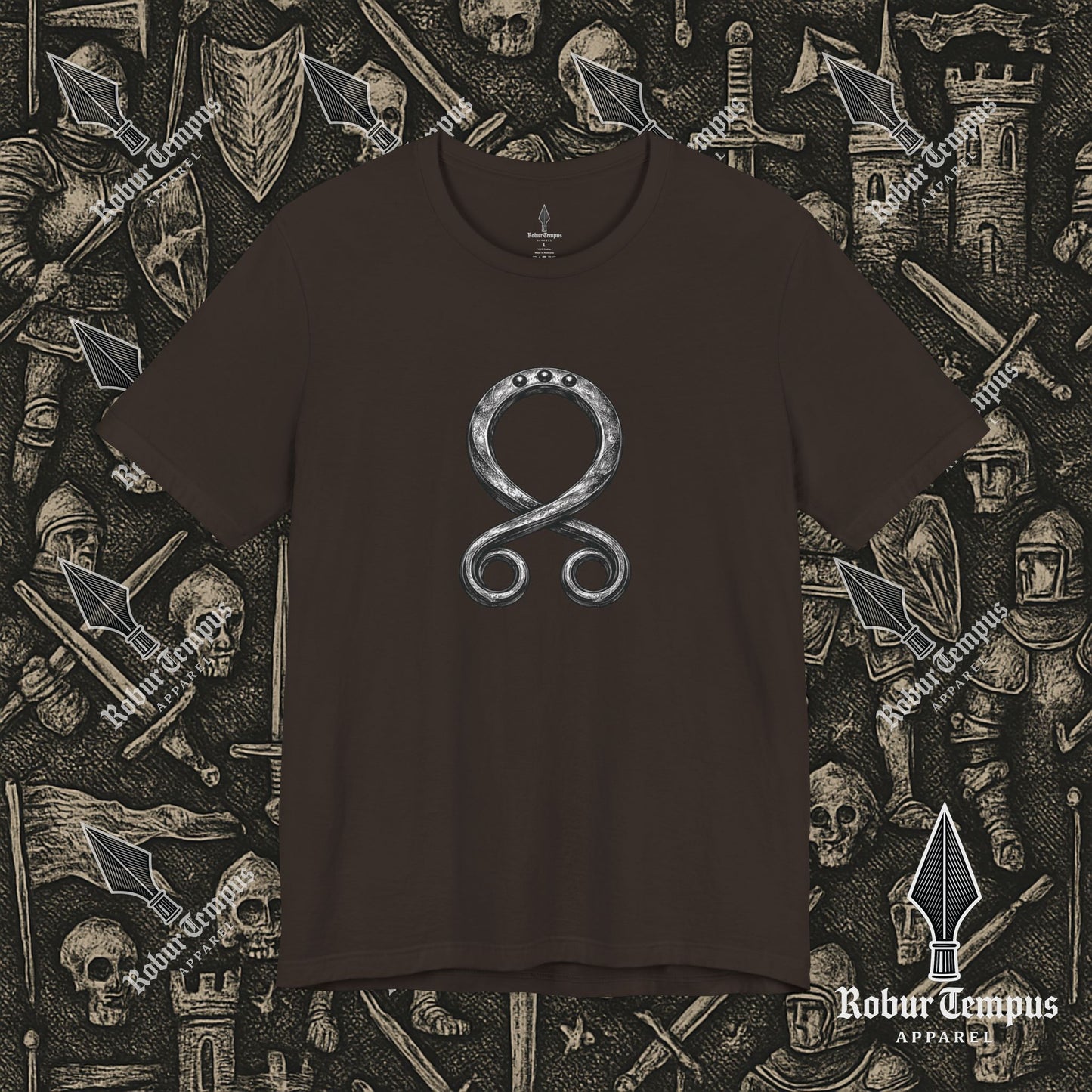 Steel Troll Cross Norse Charm Graphic T-Shirt