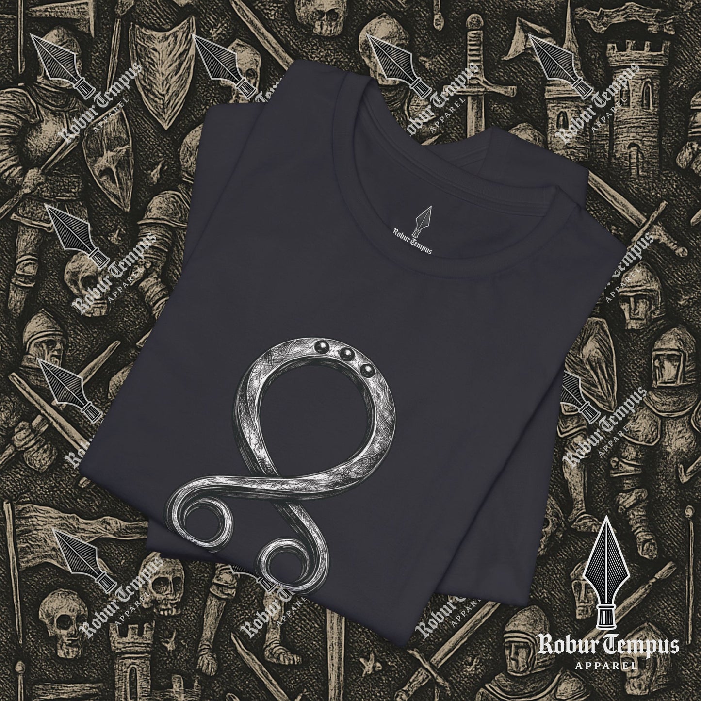 Steel Troll Cross Norse Charm Graphic T-Shirt
