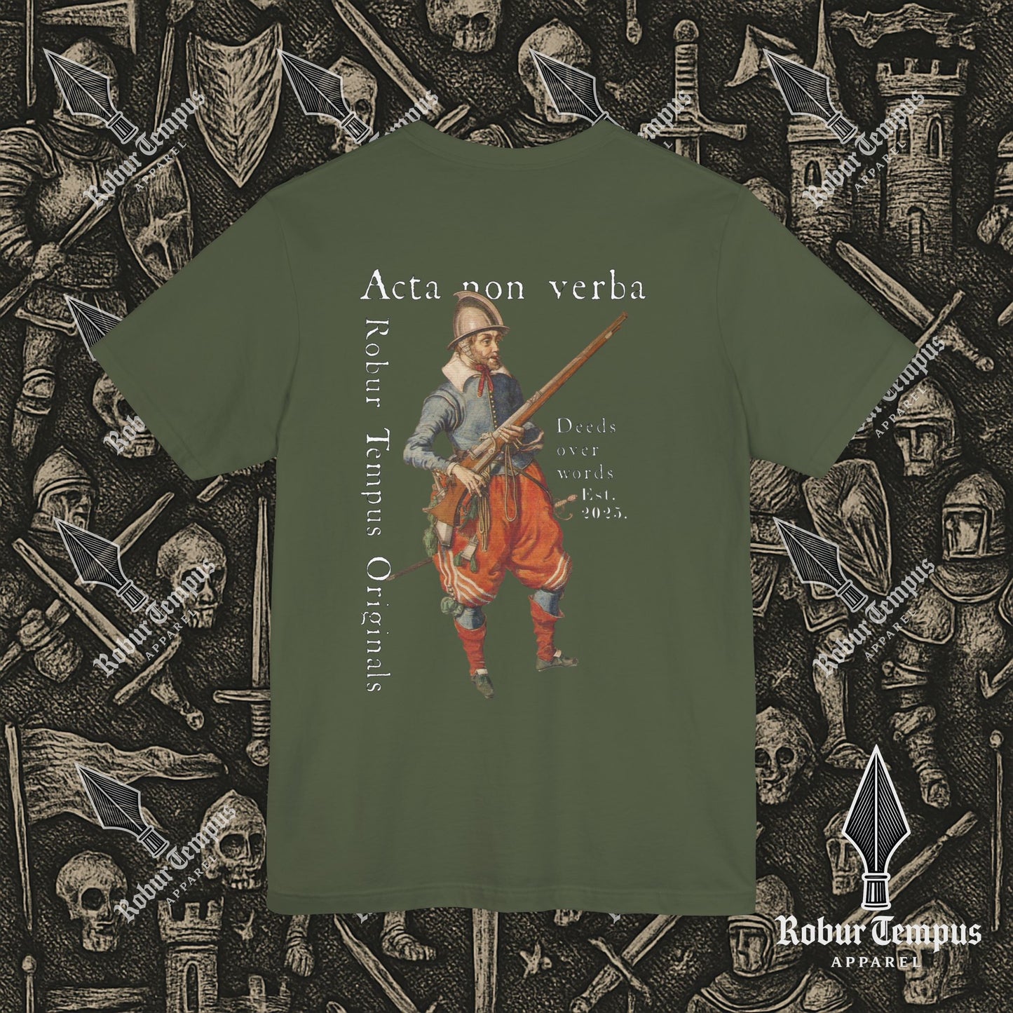 Acta non verba back print T-Shirt