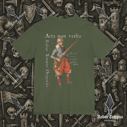 Acta non verba back print T-Shirt