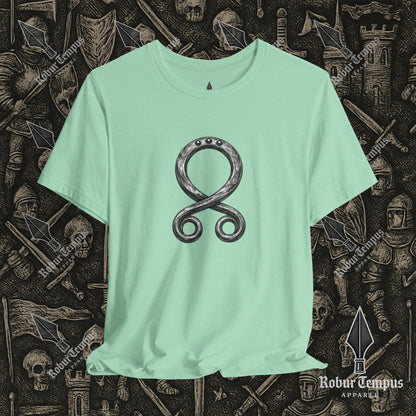 Steel Troll Cross Norse Charm Graphic T-Shirt