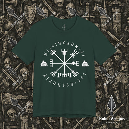 Vegvisir Runic Lettering T-Shirt