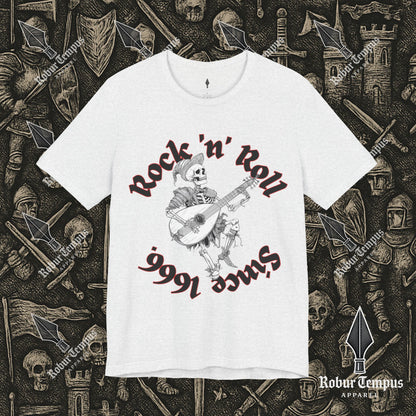 Rock N Roll Skeleton Playing a Lute Graphic T-Shirt