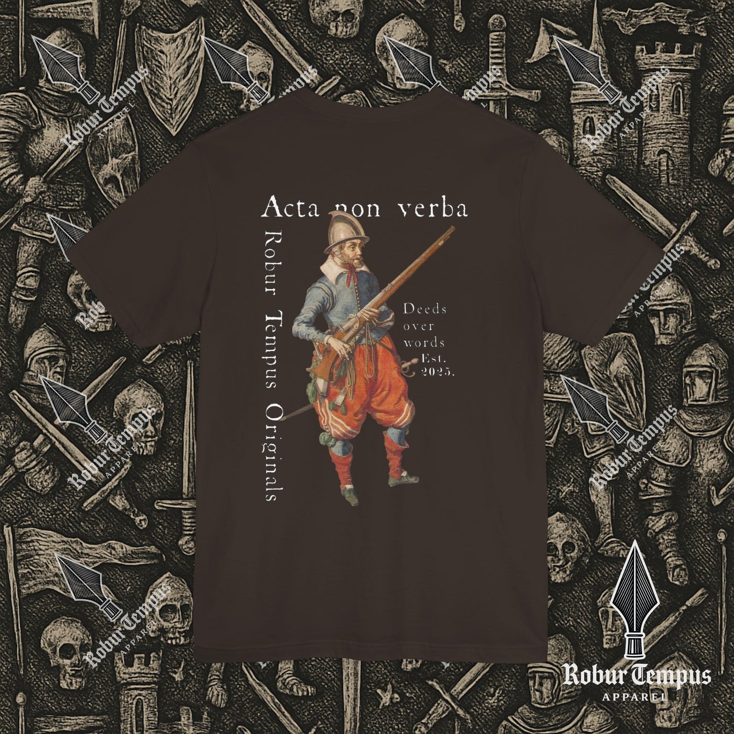 Acta non verba back print T-Shirt