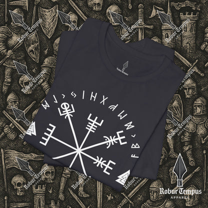 Vegvisir Runic Lettering T-Shirt
