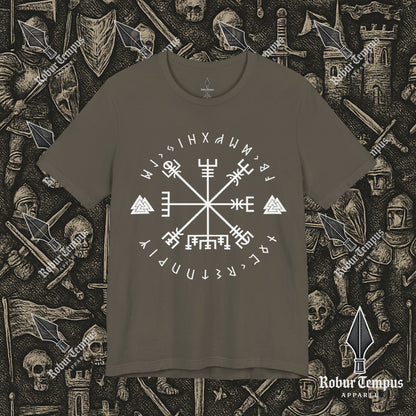 Vegvisir Runic Lettering T-Shirt