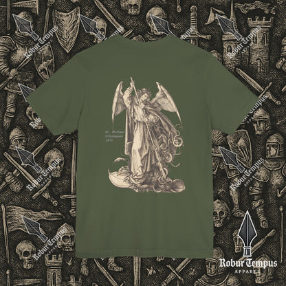 St Michael Schongauer back print T-Shirt