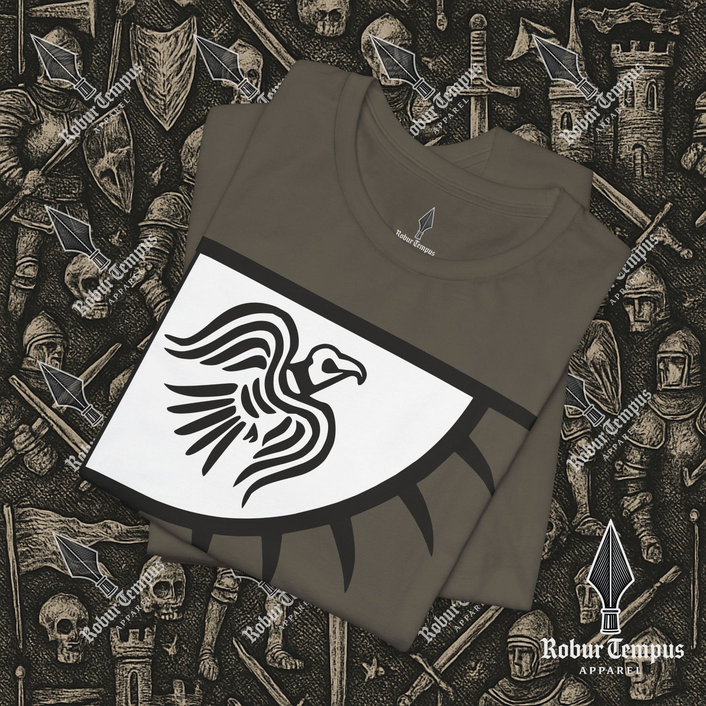 Norse Raven Banner Graphic T-Shirt