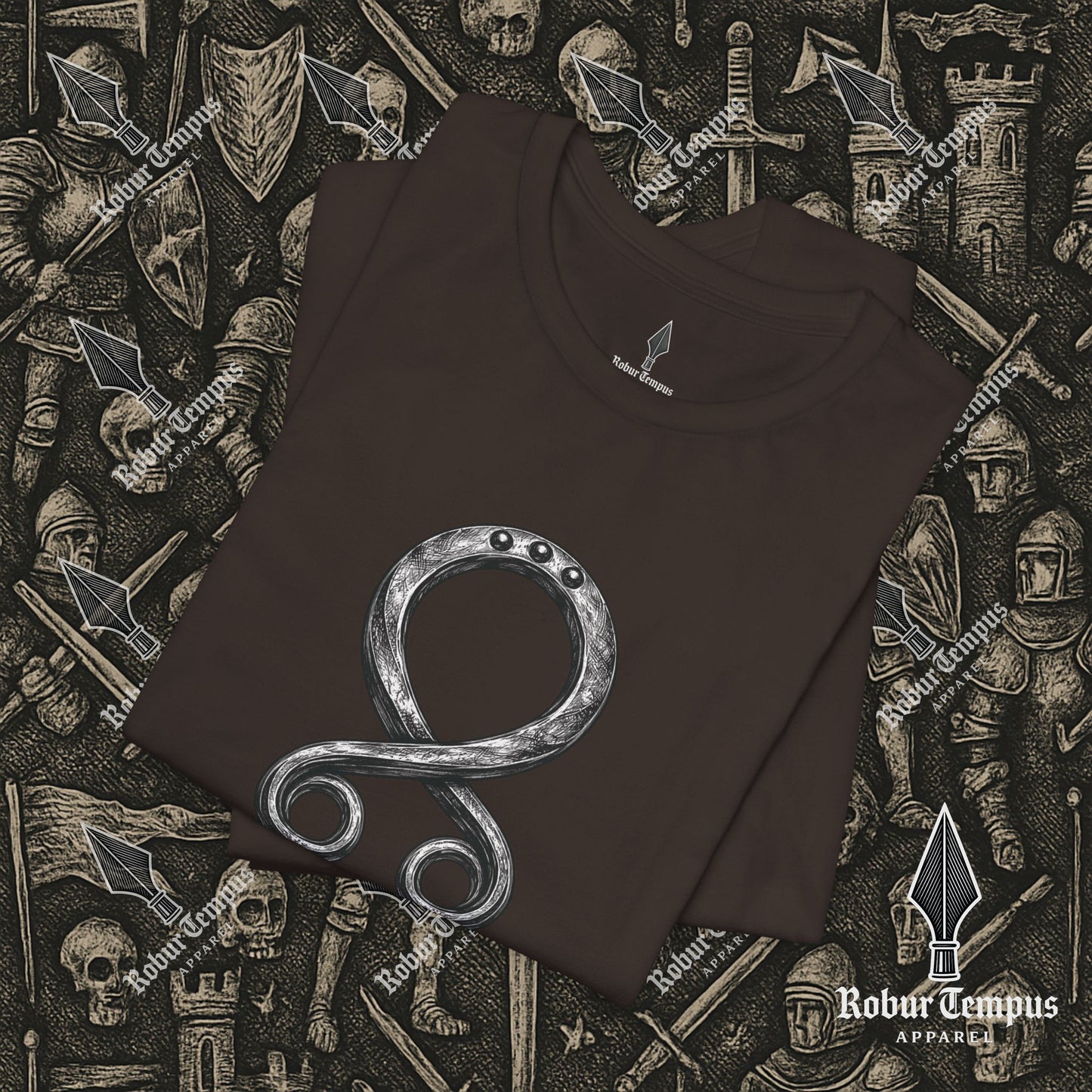 Steel Troll Cross Norse Charm Graphic T-Shirt