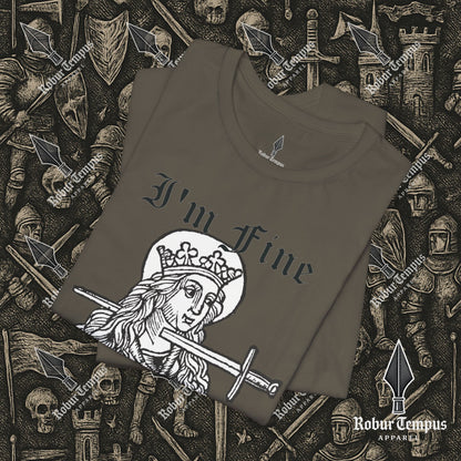I'm Fine Dark Humor Graphic T-Shirt