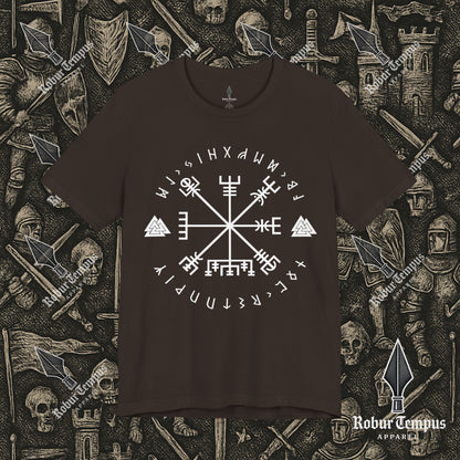 Vegvisir Runic Lettering T-Shirt