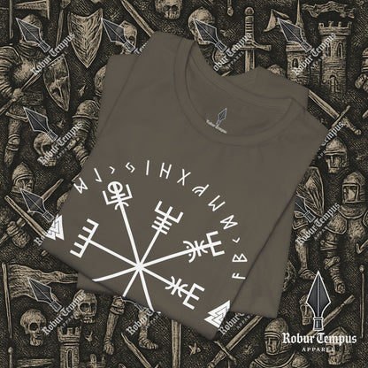 Vegvisir Runic Lettering T-Shirt