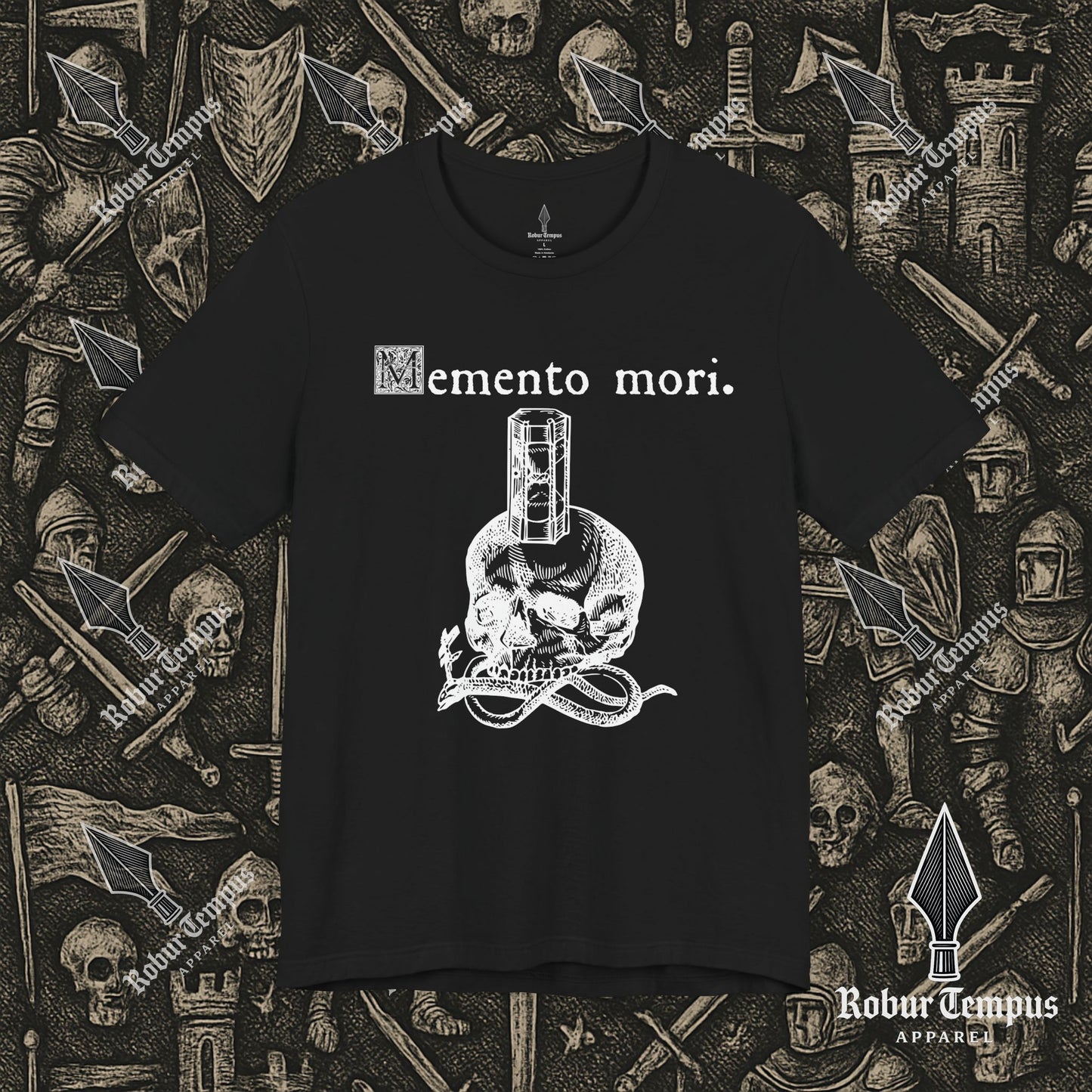 Memento Mori Skull Hourglass T-Shirt