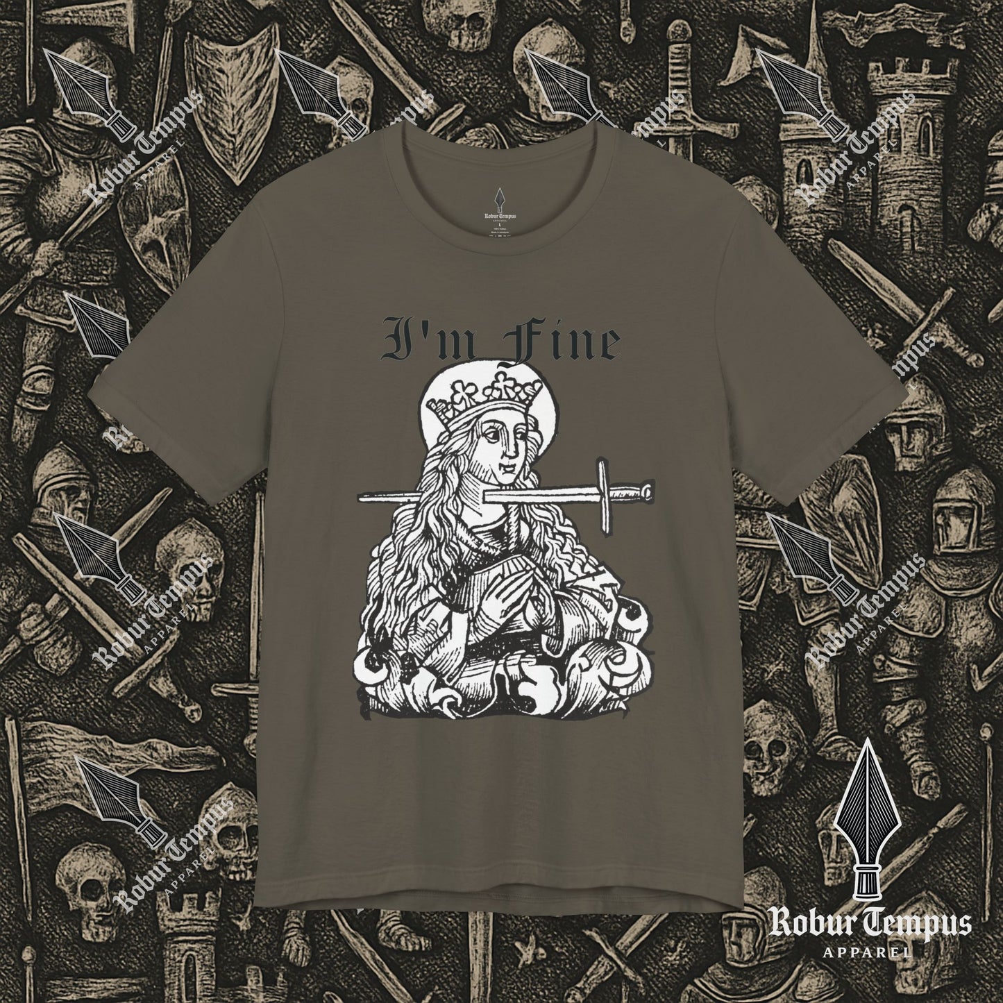 I'm Fine Dark Humor Graphic T-Shirt