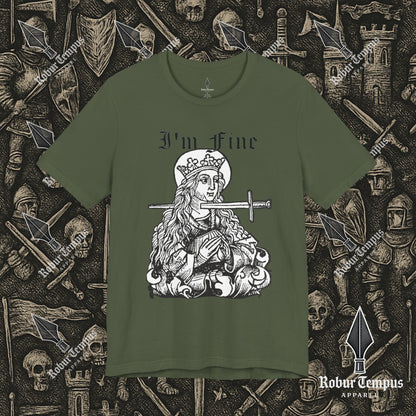 I'm Fine Dark Humor Graphic T-Shirt