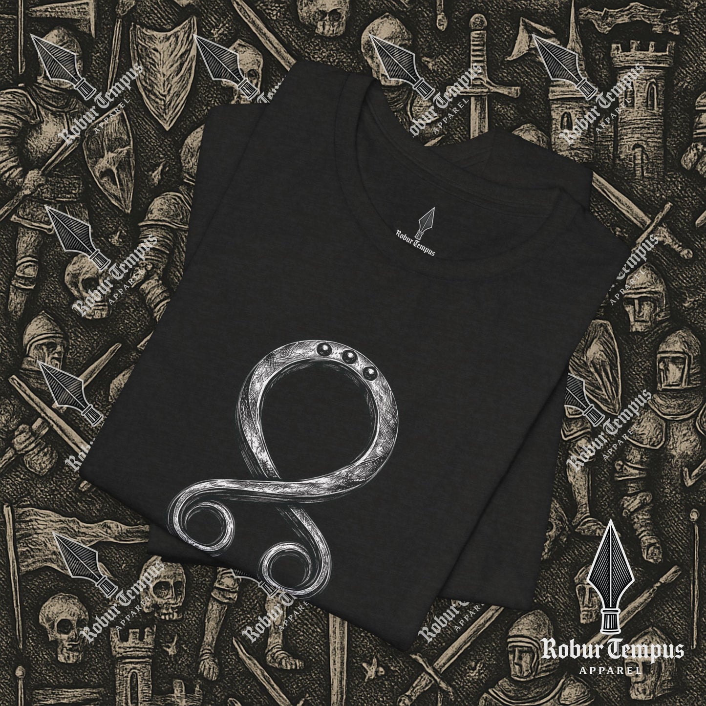 Steel Troll Cross Norse Charm Graphic T-Shirt
