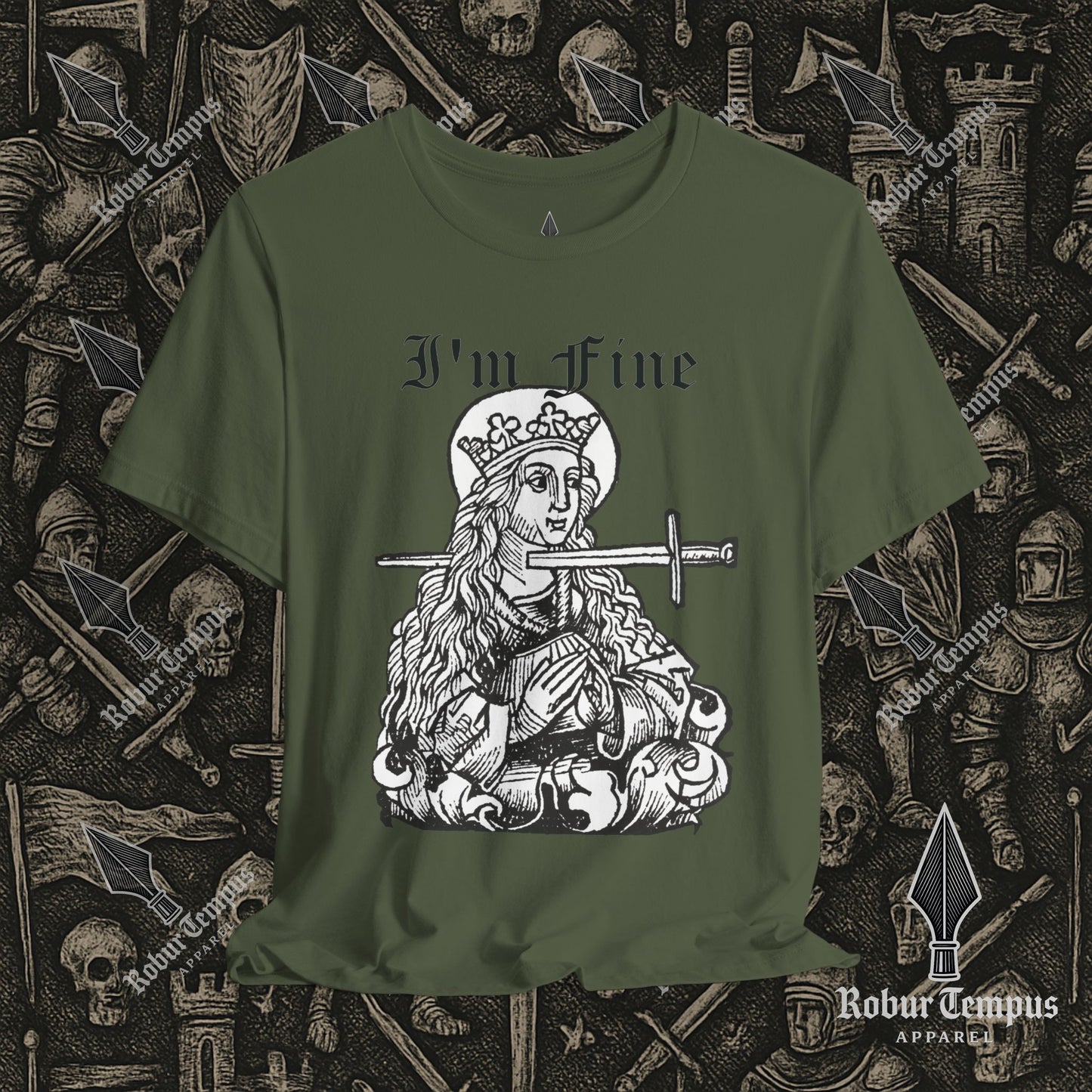 I'm Fine Dark Humor Graphic T-Shirt