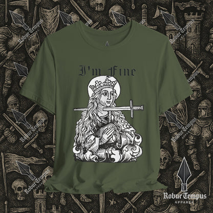I'm Fine Dark Humor Graphic T-Shirt