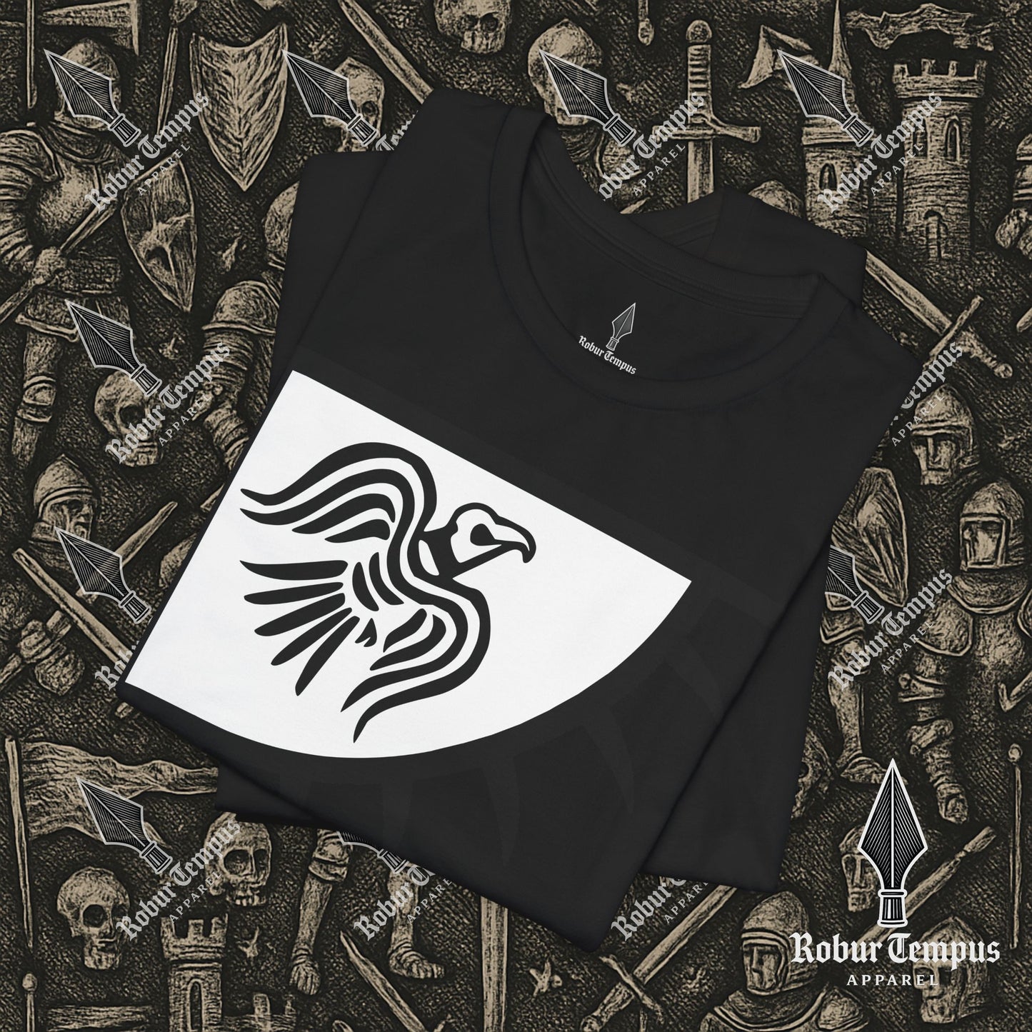 Norse Raven Banner Graphic T-Shirt