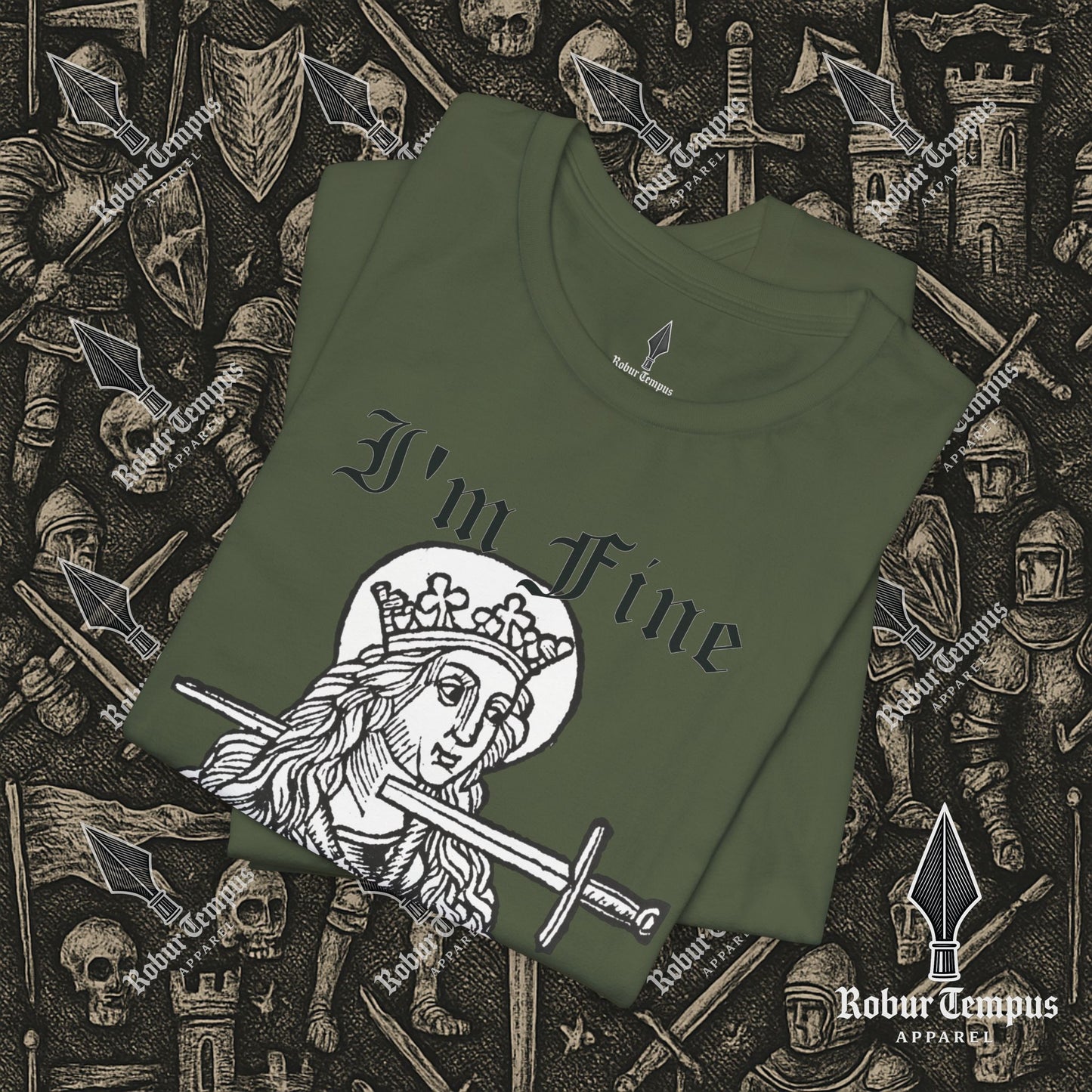 I'm Fine Dark Humor Graphic T-Shirt