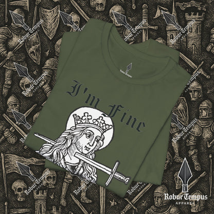 I'm Fine Dark Humor Graphic T-Shirt