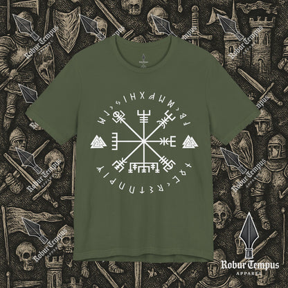 Vegvisir Runic Lettering T-Shirt