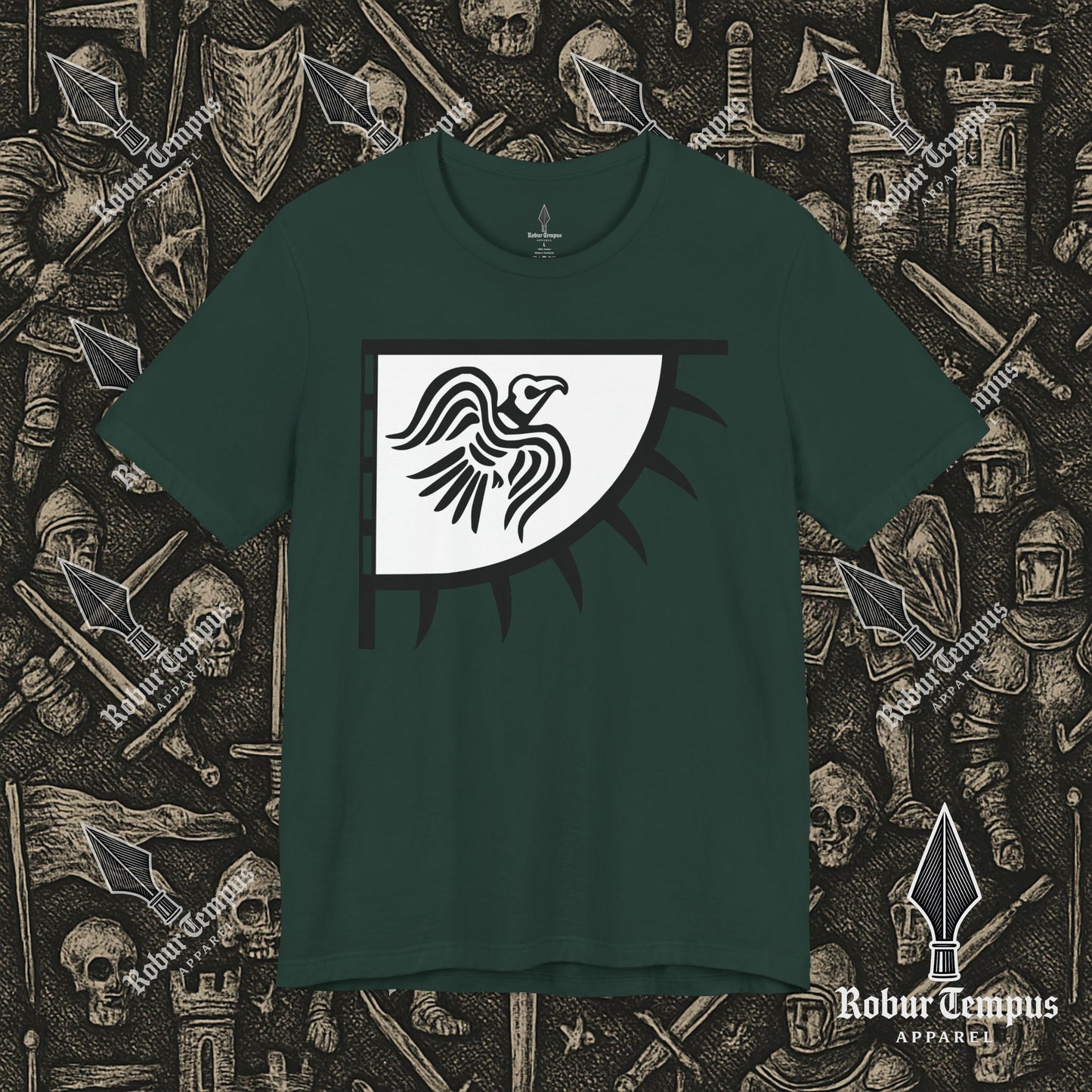 Norse Raven Banner Graphic T-Shirt