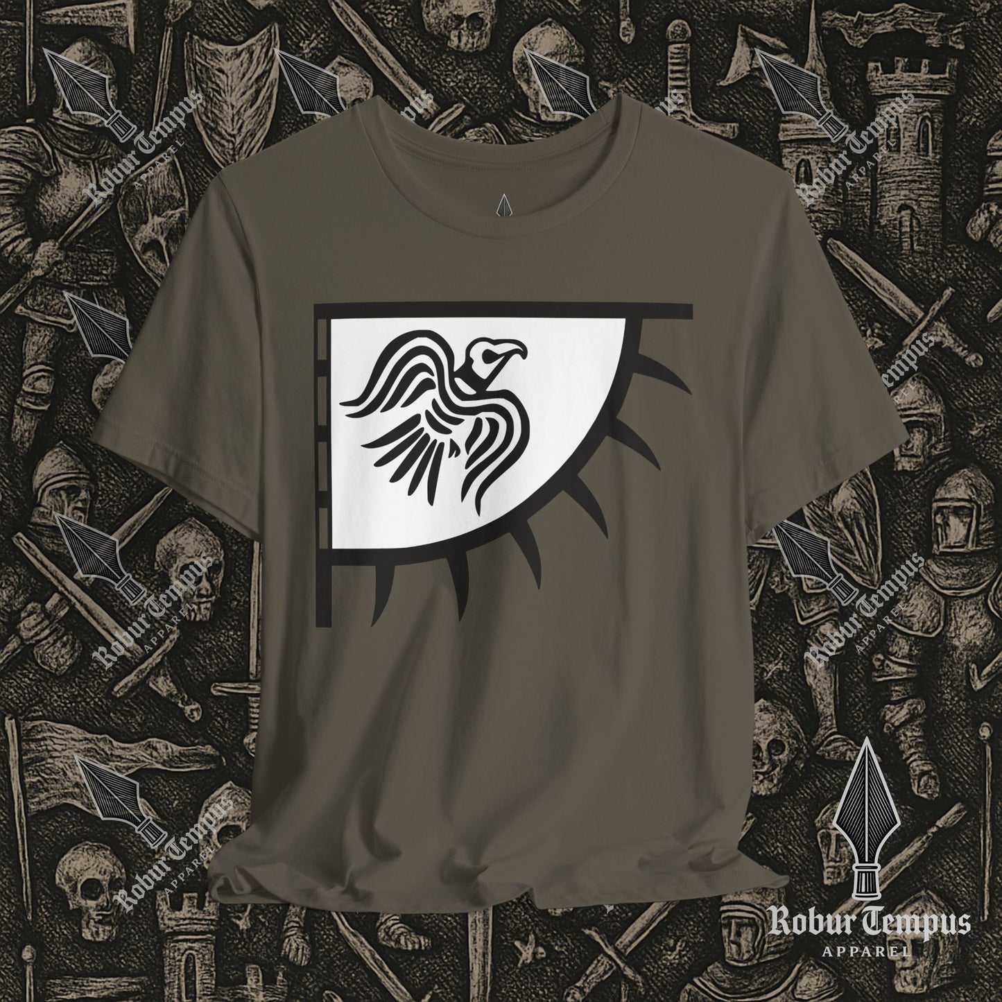 Norse Raven Banner Graphic T-Shirt