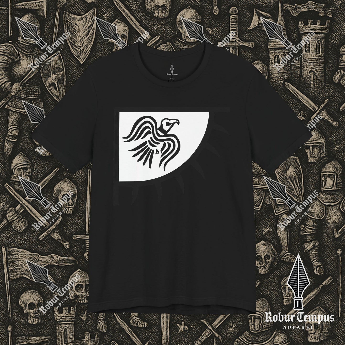 Norse Raven Banner Graphic T-Shirt