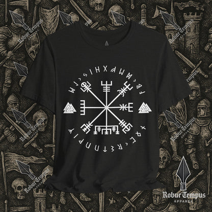 Vegvisir Runic Lettering T-Shirt