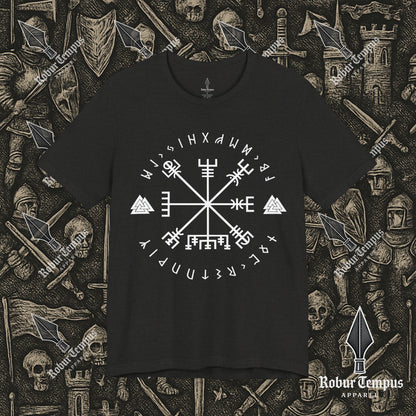 Vegvisir Runic Lettering T-Shirt