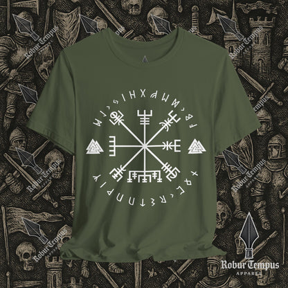 Vegvisir Runic Lettering T-Shirt
