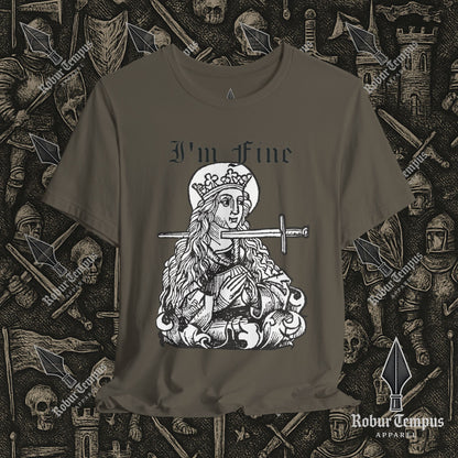 I'm Fine Dark Humor Graphic T-Shirt