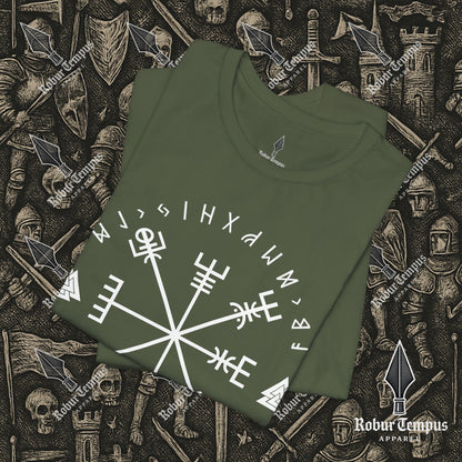 Vegvisir Runic Lettering T-Shirt