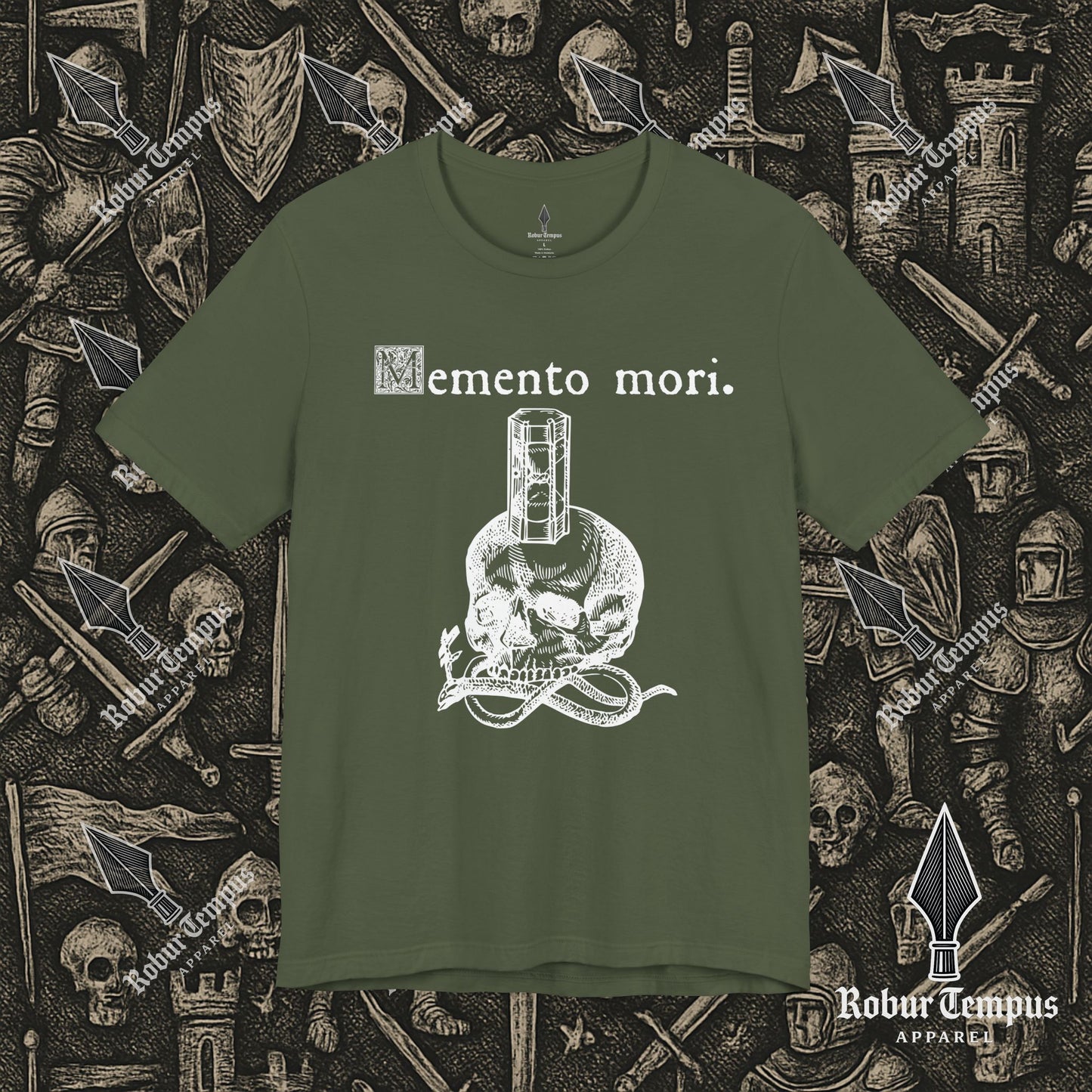 Memento Mori Skull Hourglass T-Shirt