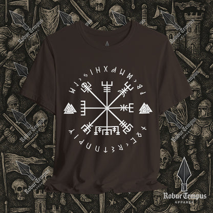 Vegvisir Runic Lettering T-Shirt