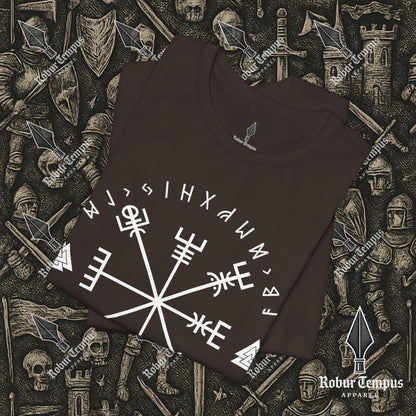 Vegvisir Runic Lettering T-Shirt