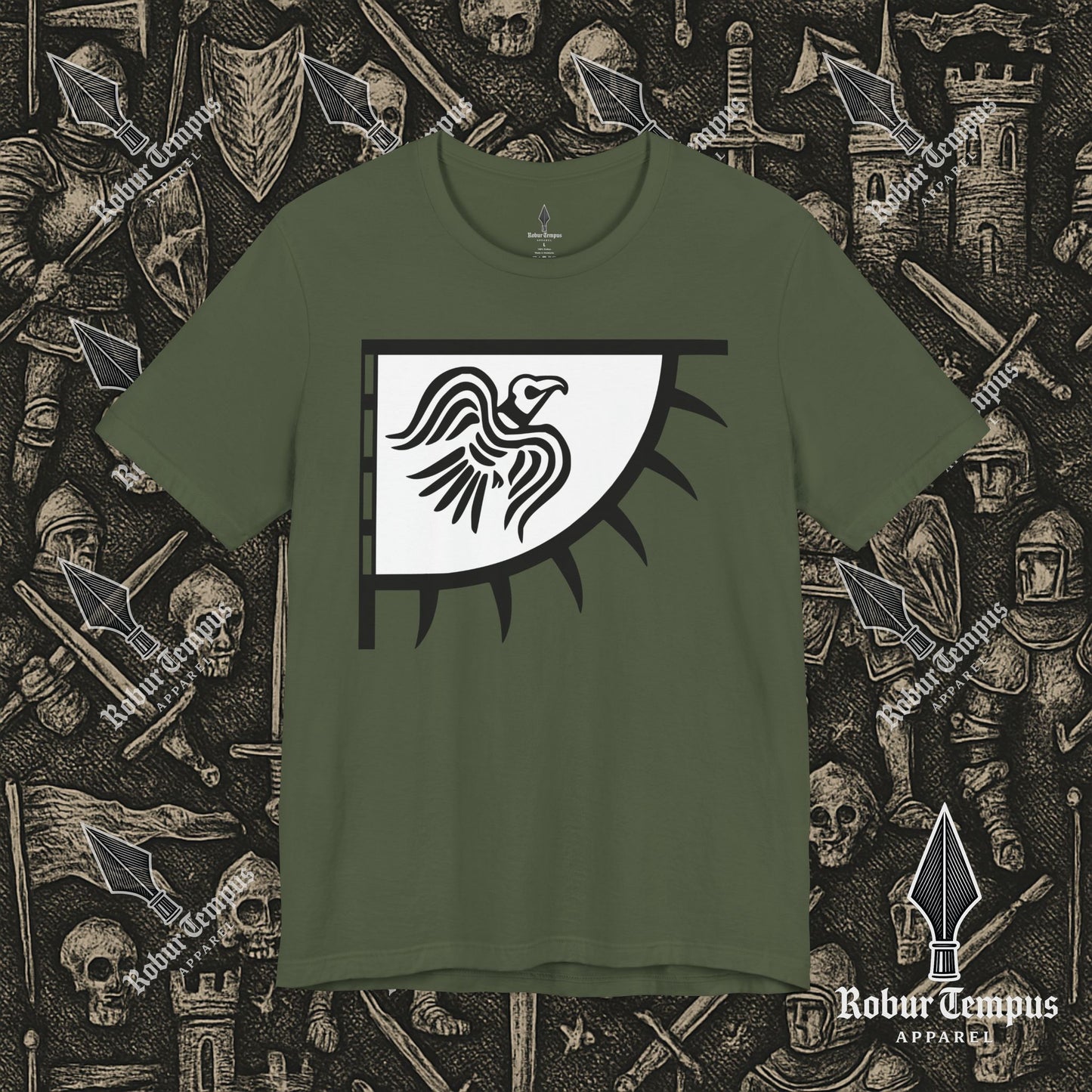 Norse Raven Banner Graphic T-Shirt