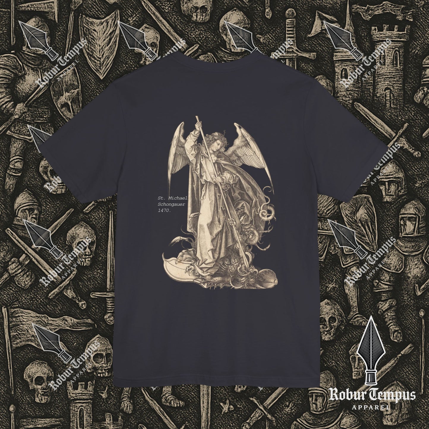 St Michael Schongauer back print T-Shirt